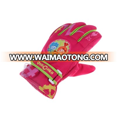 High quality waterproof polyester winter ski sports children gloves accept OEM